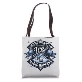 Funny Ice Hockey Themed Sport Athlete Athletic Men Gift Idea Tote Bag