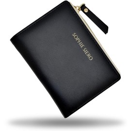 Sophie Siero Lois Women's Purse Black and Brown Small Soft PU Leather Cream and Dusky Pink with Coin Compartment and Zip, black, S, Modern