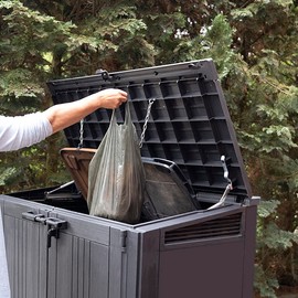 Bin Liners with Carry Handle, Grey, 95% Recycled Material (Grey 25 L, Pack of 3)