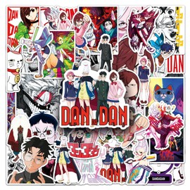 LYLSDSB DANDADAN Stickers Pack of 50 Waterproof Cool Cartoon Anime Stickers for Laptop Skateboard Scrapbook Motorcycle Suitcase Car Phone Luggage Vinyl Funny Cute Stickers for Teenagers Girls