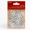 Italian Options Christmas Glitter Snowflakes Iridescent Silver Festive Card Making