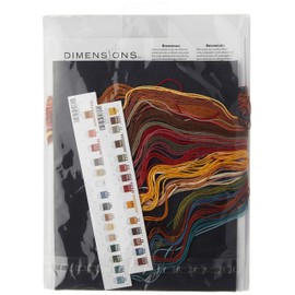 Dimensions 'Frederick the Literate' Snoozing Cat Counted Cross Stitch Kit, 14 Count Black Aida, 12" x 11"