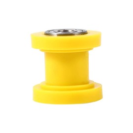 Qiilu 10 mm Chain Pulley Slider Tensioner Pulley Pit Dirt Mini Bike Moto ATV (Yellow)