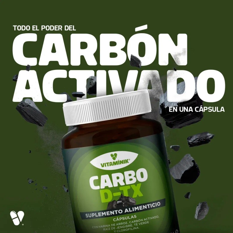 Carbo D-TX Carbón Activado, Jengibre, Té Verde y Clorofila 3