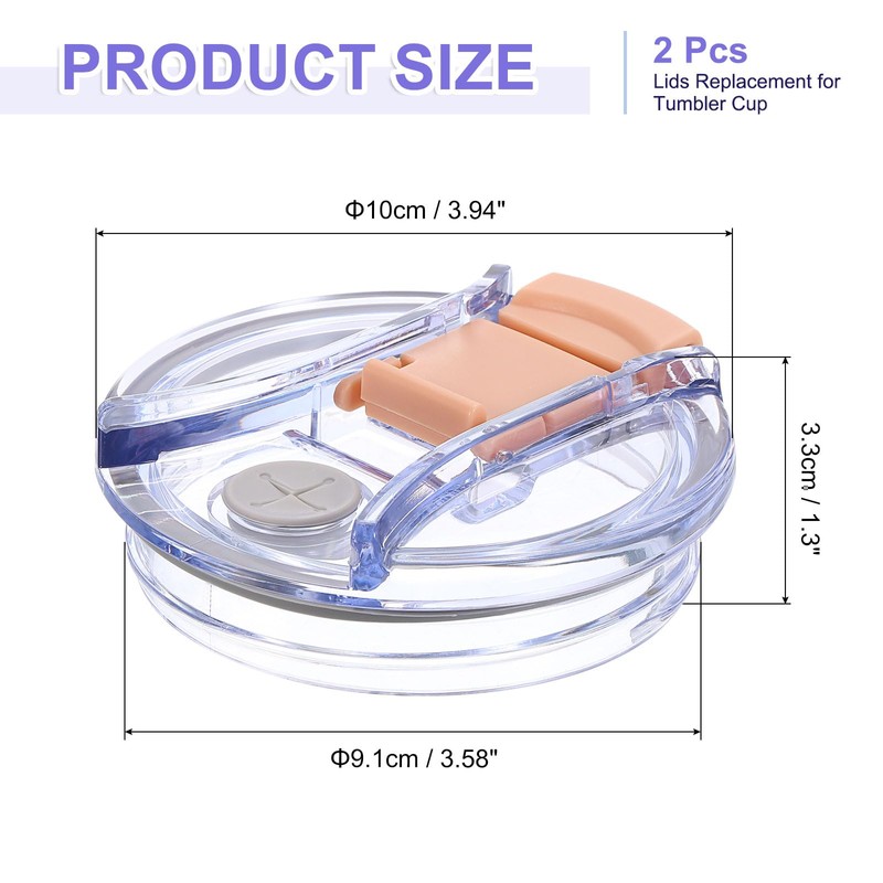 sourcing map 2Pcs Lids Replacement for Tumbler Cup 40oz, Spill