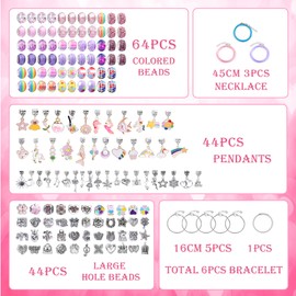 NITNOEI 161 Pieces Children's Jewellery Craft Set, Gift for Girls, Jewellery Craft Gift, Girls Jewellery Craft Set, Children's Jewellery Craft Toy, Suitable for 5-12 Year Old Girls