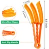 3 Pack Microfiber Feather Duster with 6 Microfiber Sleeves, Window