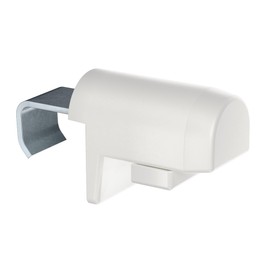 Metal Klemmfix clamp holder for clamping tensioned pleated blinds to the window frame, semi-circular (white)