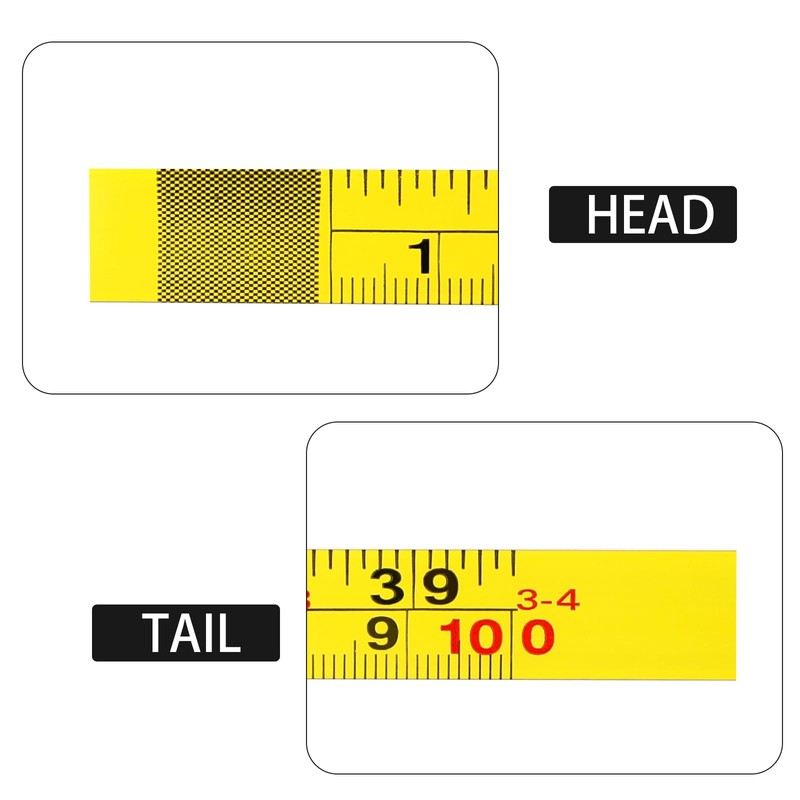 39 Inch Measure Tape with Adhesive Backing, 2 Pack Left