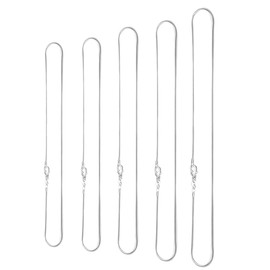 Men's Necklace, 4 Pieces Chain, 14 K Gold Plated/Silver, Colour 1.5 mm, Stainless Steel Curb Chain, Cuban Link Chain, Nickel-Free Thin Chain, Gold Chain, Silver Chain for Men, Length 45-60 cm