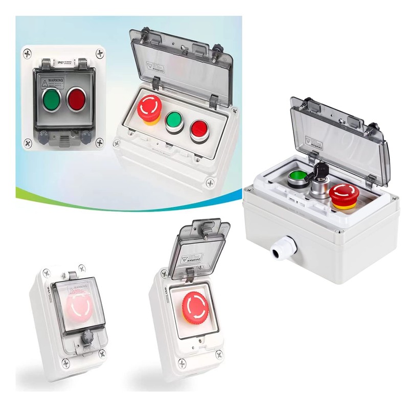 Push Button Box Ip67 Button Switch 3 Green Momentary Push