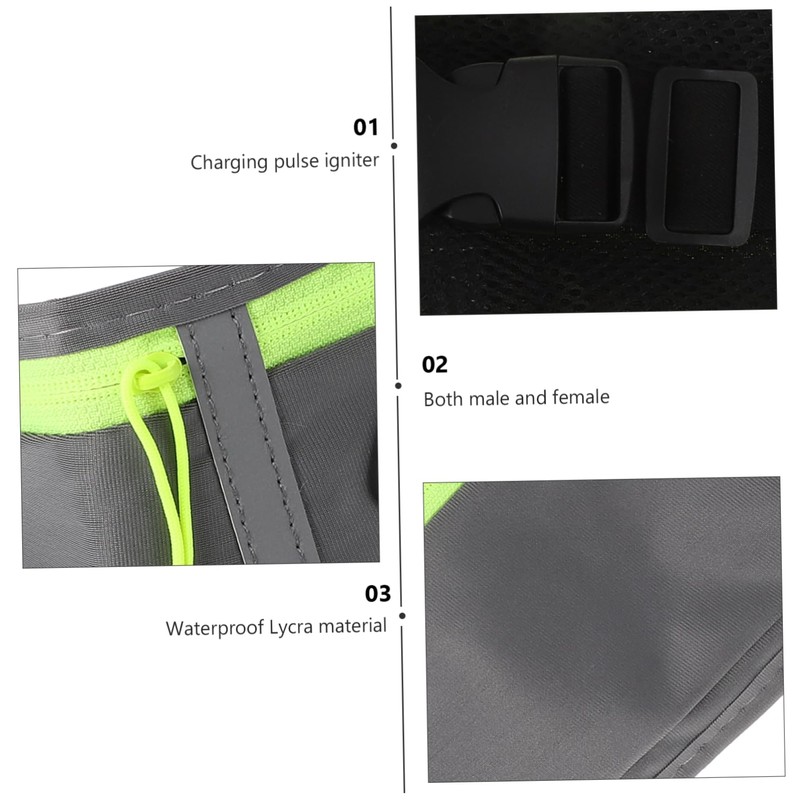 CHILDWEET Material Waist Pack Sports Waist Bag Headphone Access Comfortable