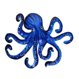 WorldBazzar HUGE BEAUTIFUL UNIQUE SEA OCEAN SET OF 3 OCTOPUS FAMILY METAL TROPICAL COASTAL NAUTICAL ISLAND WALL ART