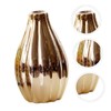 iplusmile 1Pc Unique Gold Ceramic Vase Simple Desktop Decoration for