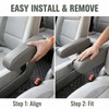 JDDRY Car Front Seat Armrest Covers Vinyl Leather,Car Armrest Protectors,Auto