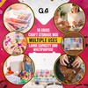 G4GADGET 18-Grid Clear Plastic Storage Box – Stackable Organizer for