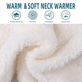 JANGANNSA Fleece Boys Girls Scarf Warm Winter Autumn Kids Collar Scarf Neck Warmer Children Scarf 1-6Y (White)