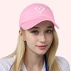 HeyCaps Women's Baseball Cap with Heart-Shaped Embroidery Pattern, Cotton Hat,