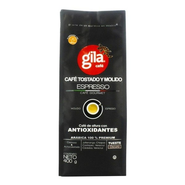 Café Gila Espresso Tostado yMolido 400 g/Coffee Gila Roasted and ground Espresso