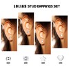 LOLIAS 4 Pairs Solid 925 Sterling Silver Stud Earrings Set