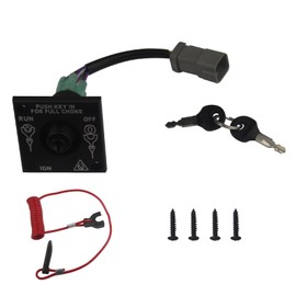 176408 0176408 Boat Kill Switch Ignition Switch Compatible with Johnson BRP Evinrude Single Engine Boat Outboard Motor Cut Off Switch with Keys and Lanyard