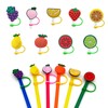 Straw Cover, 9Pcs Silicone Straw Topper, Cute Silicone Reusable Drinking