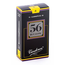 Vandoren CR504 Bb Clarinet 56 Rue Lepic Reeds Strength 4; Box of 10