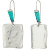 Robert Lee Morris Soho Womens Square Turquoise Stone Dangle Earrings,