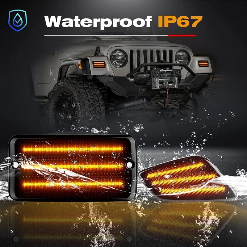 MAG For 97-06 Jeep Wrangler TJ LED Dynamic Front Side