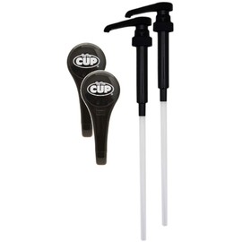 By The Cup Universal Black Coffee Syrup Pump (Pack of 2) - Fits Upouria, Torani Syrups, Davinci, Monin (1L Plastic Only), and Jordan's Skinny Syrups