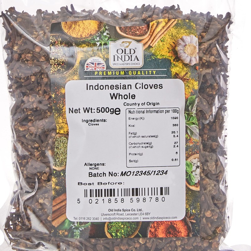Old India Indonesian Cloves Whole 500g
