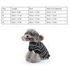 Dog Pajamas Warm 4 Legged High Collar Soft Stretchy Striped