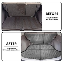 Shvgen Car Floor Mat & Cargo Liner and Rear Backrest Mats Full Set Fit with Honda CRV 2016 2015 2014 2013 2012, All-Weather Guard Rubber for Honda CRV Accessories Waterproof TPE Backrest Mat