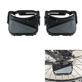Bicycle Rear Pedals Folding Pedal Foot Rest Mountain Bike Trekking Bicycles Bicycle Accessories Pedals Resin Universal Pegs Foot Grid Axle Extension Foot Pedal Rear Black 1 Pair 9.1 x 9.4 cm