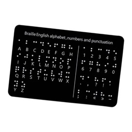perfeclan Braille Alphabet Board,Educational Tool Tactile Braille Education Gift Braille Learning Teaching Aid for Visually Impaired