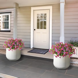 Artificial Flowers for Outdoors, 12 Bundles Multicolor Faux Silk Flower Spring Summer Decoration, Artificial Plants Fake Outdoor Flowers UV Resistant No Fade for Home Planter Porch Patio Yard Decor