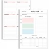 Weekly Planner Refills for A5 Binders - 53 Sheets/106 Pages