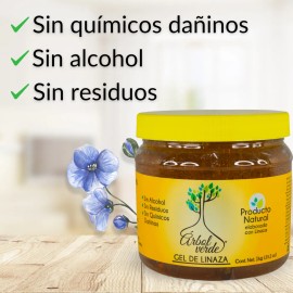 Gel Fijador Linaza Peinar Árbol Verde Natural