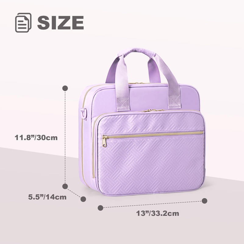 Prokva 3 Ring Zipper Binder 2 Inch, Accordion File Organizer
