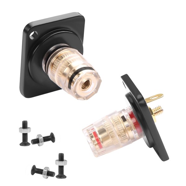 QIANRENON Amplifier Terminal Block Panel Mount Connector 4mm Banana Head