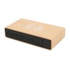 Wooden Digital Alarm Clock with Wireless Charging 3 Level Dimmer
