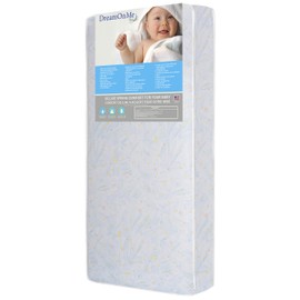 Dream On Me Stars Bright Crib & Toddler 180 Coil Mattress, Greenguard Gold Certified, Made in USA, Waterproof Cover