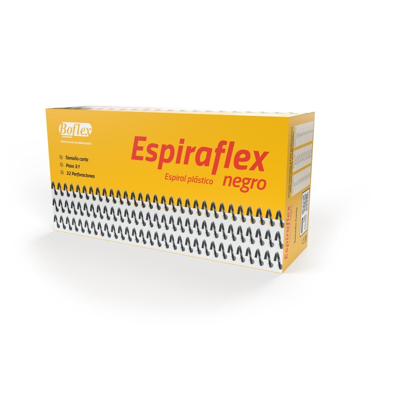 Boflex Espiraflex, Espiral Plastico Para Encuadernar Paso 3.1 Tamaño Carta