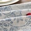 TOPICK Spring Table Runner Linen Farmhouse Table Cloth Blue Floral