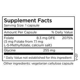 MethylPro L-Methylfolate 5 mg - L Methyl Folate, Methylfolate Supplement for Women & Men, Methylated Vitamin B9 (5-MTHF) for Brain Health, Focus, Calm - 30 Capsules (Pack of 1)