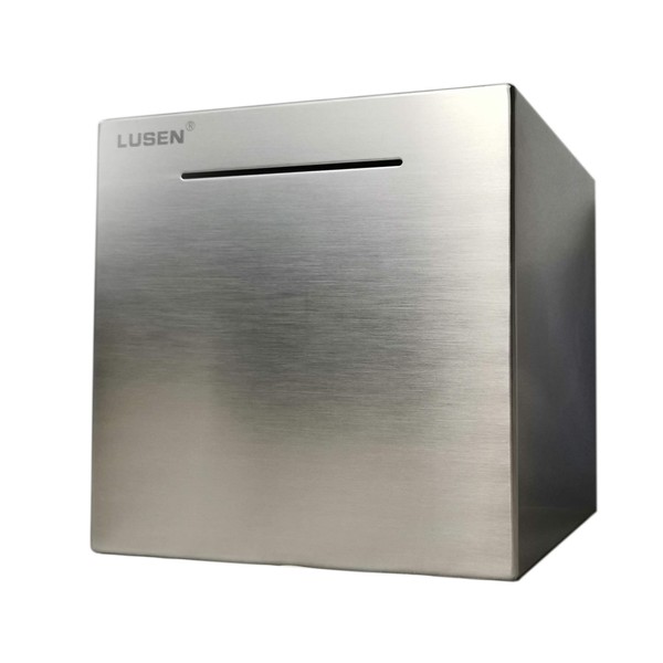 LUSEN Safe Piggy Bank Made of Stainless Steel, Safe Box