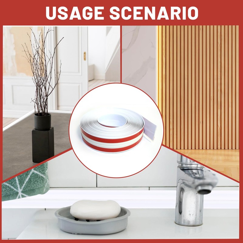 22 Feet Flexible Inside & Outside Corner Trim Molding, Peel