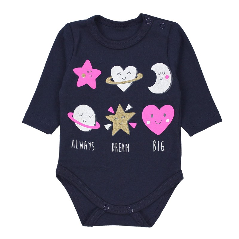 TupTam Baby Bodysuit with Long Sleeve pack of 5, Girl