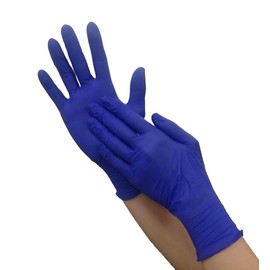 Crecia Protecgard Dark Blue Nitrile Gloves, Small, 100 Count (Powder Free, Ultra Thin, Food Processing) 69350