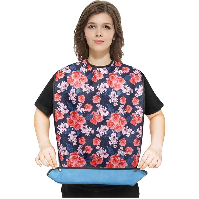 CACTIYE Waterproof Adult Bibs for adults Eating Cloth for Elderly